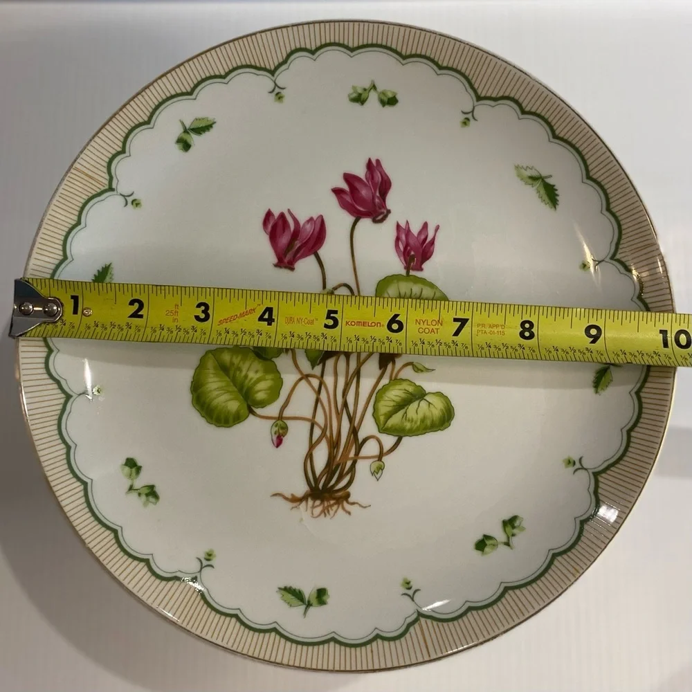 Vintage Georges Briard Mid-Century Victorian Garden Pedestal Cake Stand w/server
